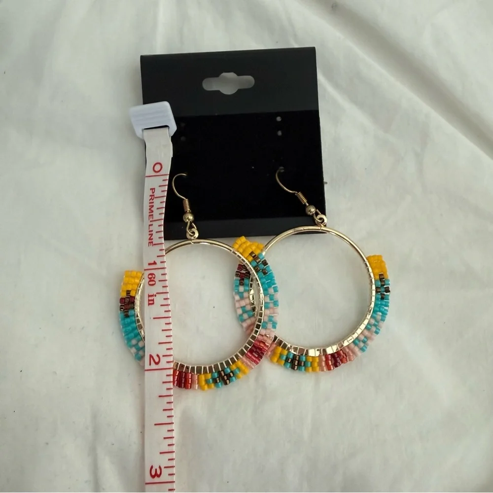 Beaded Hoop Earrings